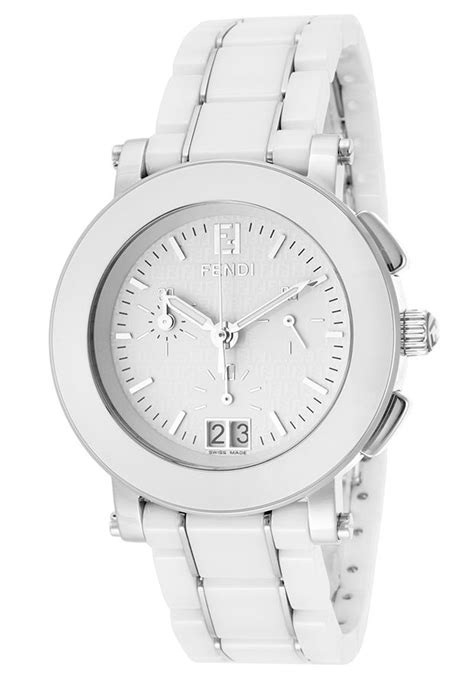 fendi 6610g ceramic chronograph watch white|Fendi Chronograph White Dial White Ceramic Ladies Watch .